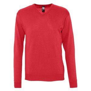 SOLS Mens Galaxy V Neck Sweater / Red